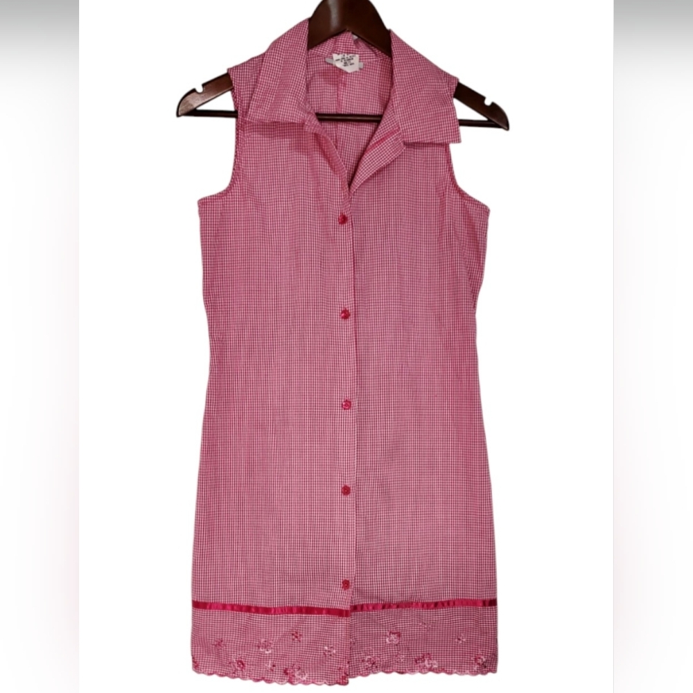 VNTG pink Gingham Dress